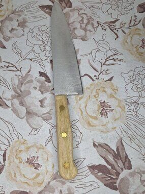 Chicago Cutlery Stainless Chef's Knife 8" Blade America Carver Taiwan - 13"